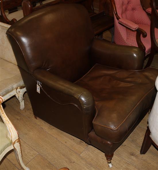 A leather armchair